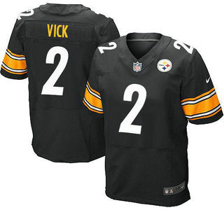 Mens Pittsburgh Steelers 2 Michael Vick Nike Black Elite Jersey