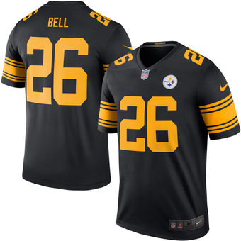 Mens Pittsburgh Steelers 26 Leveon Bell Nike Black Color Rush Legend Jersey