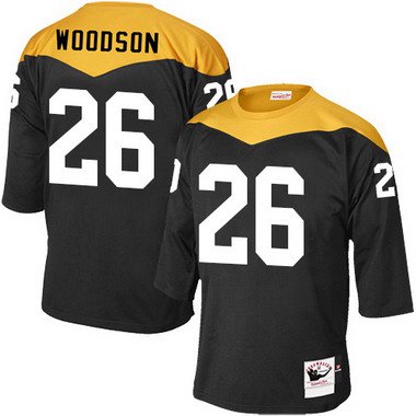 Mens Pittsburgh Steelers 26 Rod Woodson Black Retired Player 1967 Home Throwback Nfl Jersey