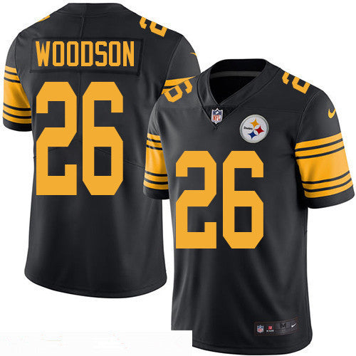 Mens Pittsburgh Steelers 26 Rod Woodson Retired Black 2016 Color Rush Stitched Nfl Nike Limited Jersey