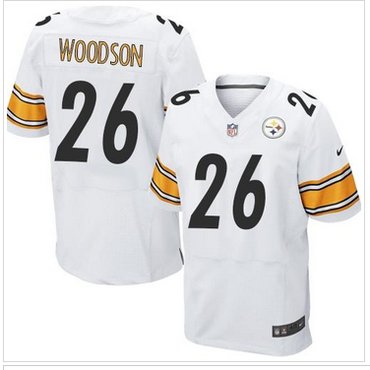 Mens Pittsburgh Steelers 26 Rod Woodson White Retired Player Nfl Nike Elite Jersey