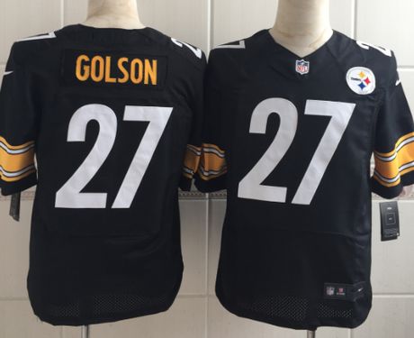 Mens Pittsburgh Steelers 27 Senquez Golson Nike Black Elite Jersey