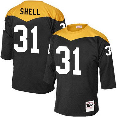 Mens Pittsburgh Steelers 31 Donnie Shell Black Retired Player 1967 Home Throwback Nfl Jersey