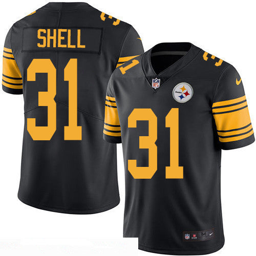 Mens Pittsburgh Steelers 31 Donnie Shell Retired Black 2016 Color Rush Stitched Nfl Nike Limited Jersey