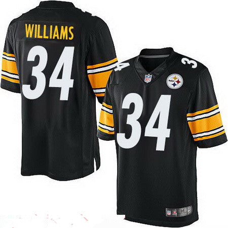 Mens Pittsburgh Steelers 34 Deangelo Williams Black Team Color Stitched Nfl Nike Game Jersey