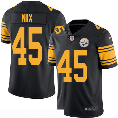 Mens Pittsburgh Steelers 45 Roosevelt Nix Black 2016 Color Rush Stitched Nfl Nike Limited Jersey