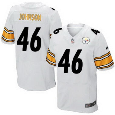 Mens Pittsburgh Steelers 46 Will Johnson White Road Nfl Nike Elite Jersey
