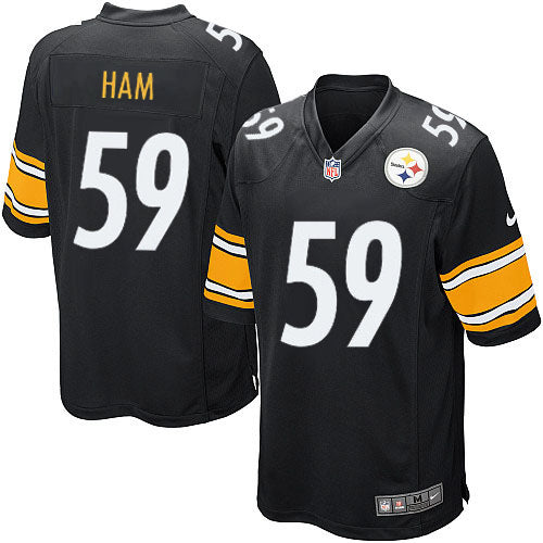 Mens Pittsburgh Steelers 59 Jack Ham Black Game Nike Nfl Jersey