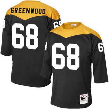 Mens Pittsburgh Steelers 68 Lc Greenwood Black Retired Player 1967 Home Throwback Nfl Jersey