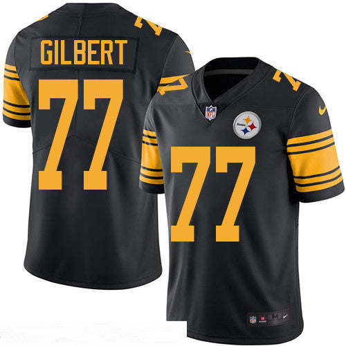 Mens Pittsburgh Steelers 77 Marcus Gilbert Black 2016 Color Rush Stitched Nfl Nike Limited Jersey