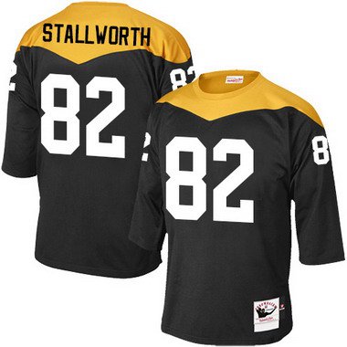 Mens Pittsburgh Steelers 82 John Stallworth Black Retired Player 1967 Home Throwback Nfl Jersey
