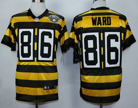 Mens Pittsburgh Steelers 86 Hines Ward Yellow With Black Retired Player Nike Nfl Elite Jersey