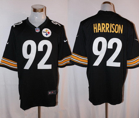 Mens Pittsburgh Steelers 92 James Harrison Black Team Color Stitched Nfl Nike Game Jersey