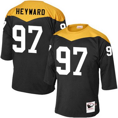 Mens Pittsburgh Steelers 97 Cameron Heyward Black 1967 Home Throwback Nfl Jersey