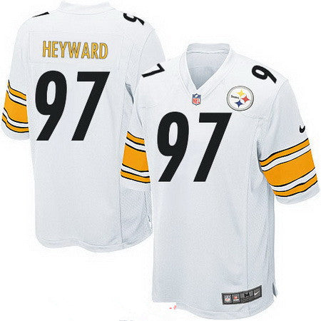 Mens Pittsburgh Steelers 97 Cameron Heyward White Road Stitched Nfl Nike Game Jersey