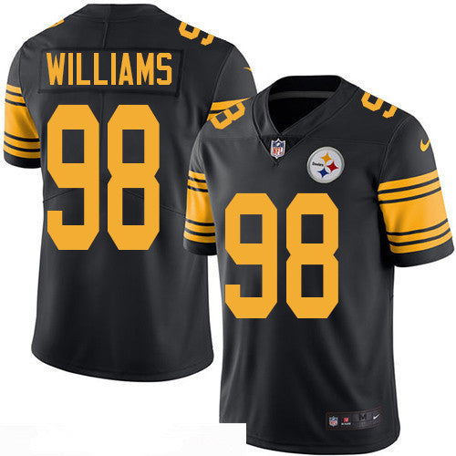 Mens Pittsburgh Steelers 98 Vince Williams Black 2016 Color Rush Stitched Nfl Nike Limited Jersey