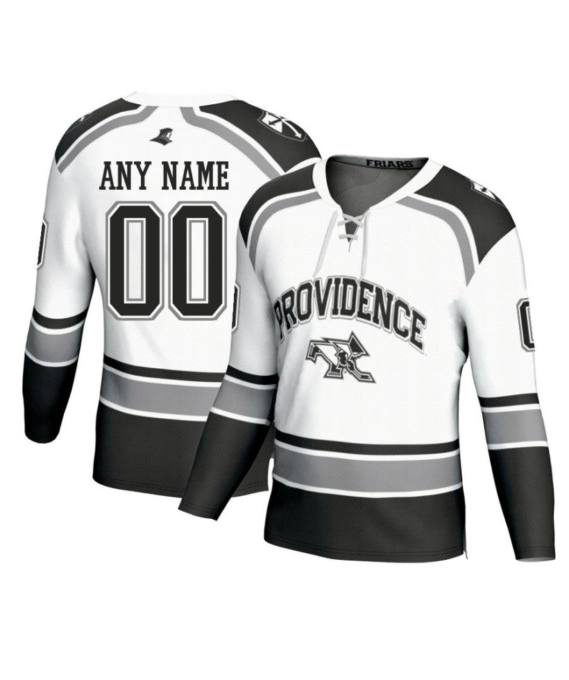 Men's Providence Friars Custom White Fashion Hockey Jersey