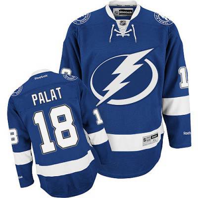 Mens Reebok Tampa Bay Lightning 18 Ondrej Palat Premier Blue Home Nhl Jersey Mens Size