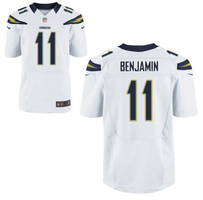 Mens San Diego Chargers 11 Travis Benjamin White Road Nfl Nike Elite Jersey