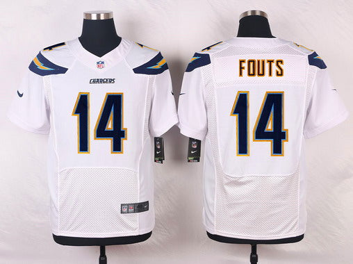 Mens San Diego Chargers 14 Dan Fouts White Road Nfl Nike Elite Jersey
