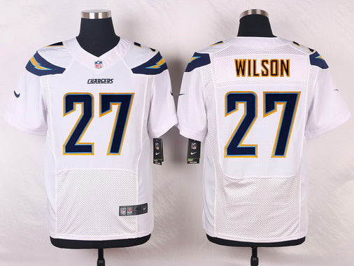 Mens San Diego Chargers 27 Jimmy Wilson White Road Nfl Nike Elite Jersey