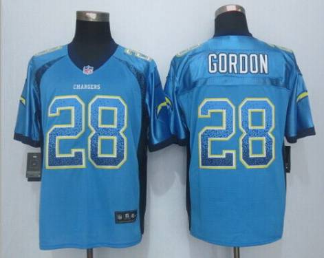 Mens San Diego Chargers 28 Melvin Gordon Nike Drift Fashion Orange Elite Jersey