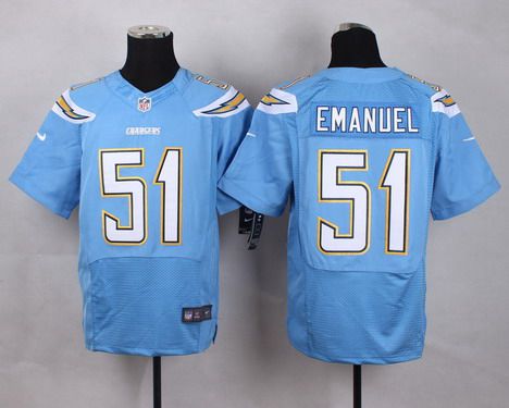 Mens San Diego Chargers 51 Kyle Emanuel 2013 Nike Light Blue Elite Jersey