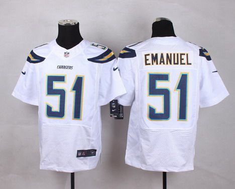 Mens San Diego Chargers 51 Kyle Emanuel 2013 Nike White Elite Jersey