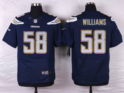 Mens San Diego Chargers 58 Tourek Williams Navy Blue Team Color Nfl Nike Elite Jersey