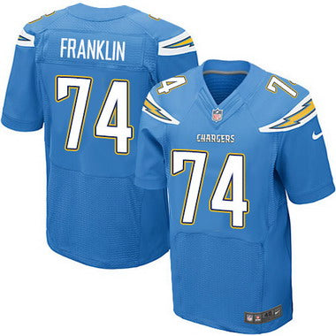 Mens San Diego Chargers 74 Orlando Franklin Light Blue Alternate Nfl Nike Elite Jersey