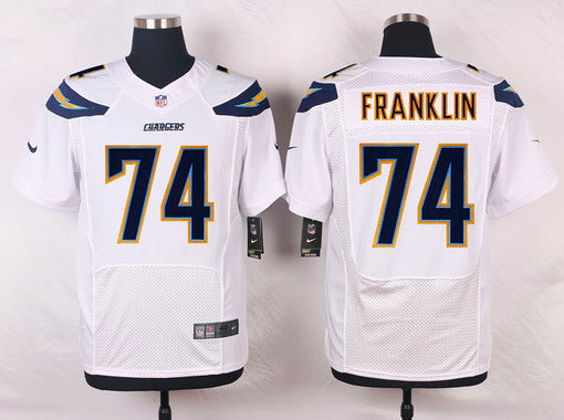 Mens San Diego Chargers 74 Orlando Franklin White Road Nfl Nike Elite Jersey