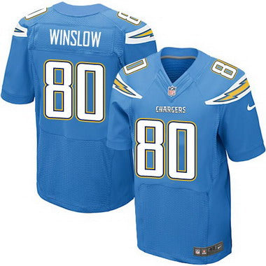 Mens San Diego Chargers 80 Kellen Winslow Light Blue Alternate Nfl Nike Elite Jersey