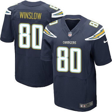 Mens San Diego Chargers 80 Kellen Winslow Navy Blue Team Color Nfl Nike Elite Jersey