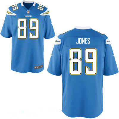 Mens San Diego Chargers 89 James Jone Light Blue Alternate Stitched Nfl Nike Elite Jersey