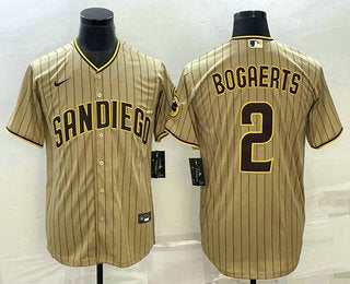 Mens San Diego Padres 2 Xander Bogaerts Grey With Patch Cool Base Stitched Baseball Jersey