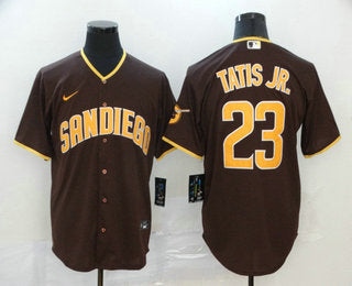 Mens San Diego Padres 23 Fernando Tatis Jr Brown Stitched Mlb Cool Base Nike Jersey