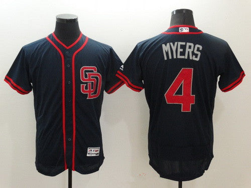 Mens San Diego Padres 4 Wil Myers Navy Blue Fashion Stars Stripes 2016 Flexbase Mlb Independence Day Jersey