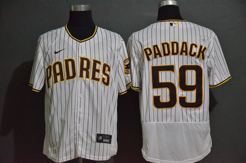 Mens San Diego Padres 59 Chris Paddack White Pinstripe Stitched Mlb Flex Base Nike Jersey
