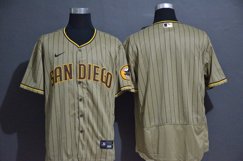 Mens San Diego Padres Blank Gray Pinstripe Stitched Mlb Flex Base Nike Jersey