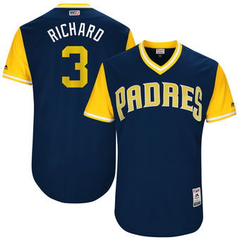 Mens San Diego Padres Clayton Richard Richard Majestic Navy 2017 Players Weekend Authentic Jersey
