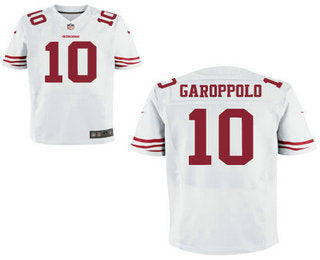 Mens San Francisco 49ers 10 Jimmy Garoppolo White Road Stitched Nfl Nike Elite Jersey