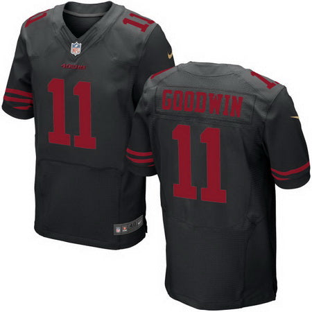 Mens San Francisco 49ers 11 Marquise Goodwin Black Alternate Stitched Nfl Nike Elite Jersey