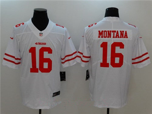 Mens San Francisco 49ers 16 Joe Montana White 2017 Vapor Untouchable Stitched Nfl Nike Limited Jersey