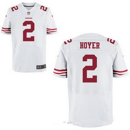 Mens San Francisco 49ers 2 Brian Hoyer White Road Stitched Nfl Nike Elite Jersey