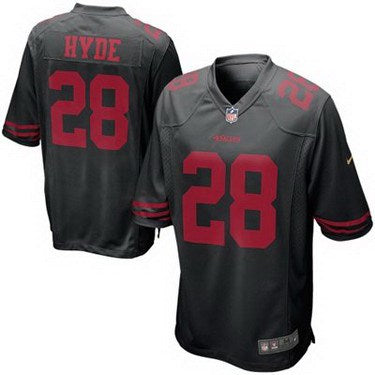Mens San Francisco 49ers 28 Carlos Hyde 2015 Nike Black Limited Jersey
