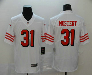 Mens San Francisco 49ers 31 Raheem Mostert White New 2018 Color Rush Vapor Untouchable Limited Jersey