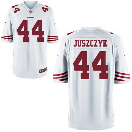 Mens San Francisco 49ers 44 Kyle Juszczyk White Road Stitched Nfl Nike Game Jersey