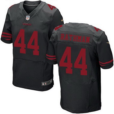 Mens San Francisco 49ers 44 Tom Rathman Black Retired Player 2015 Nfl Nike Elite Jersey