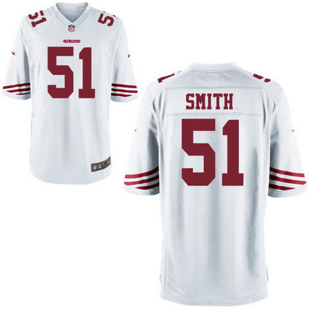 Mens San Francisco 49ers 51 Malcolm Smith White Road Stitched Nfl Nike Game Jersey