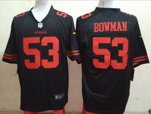 Mens San Francisco 49ers 53 Navorro Bowman Black Alternate 2015 Nfl Nike Game Jersey